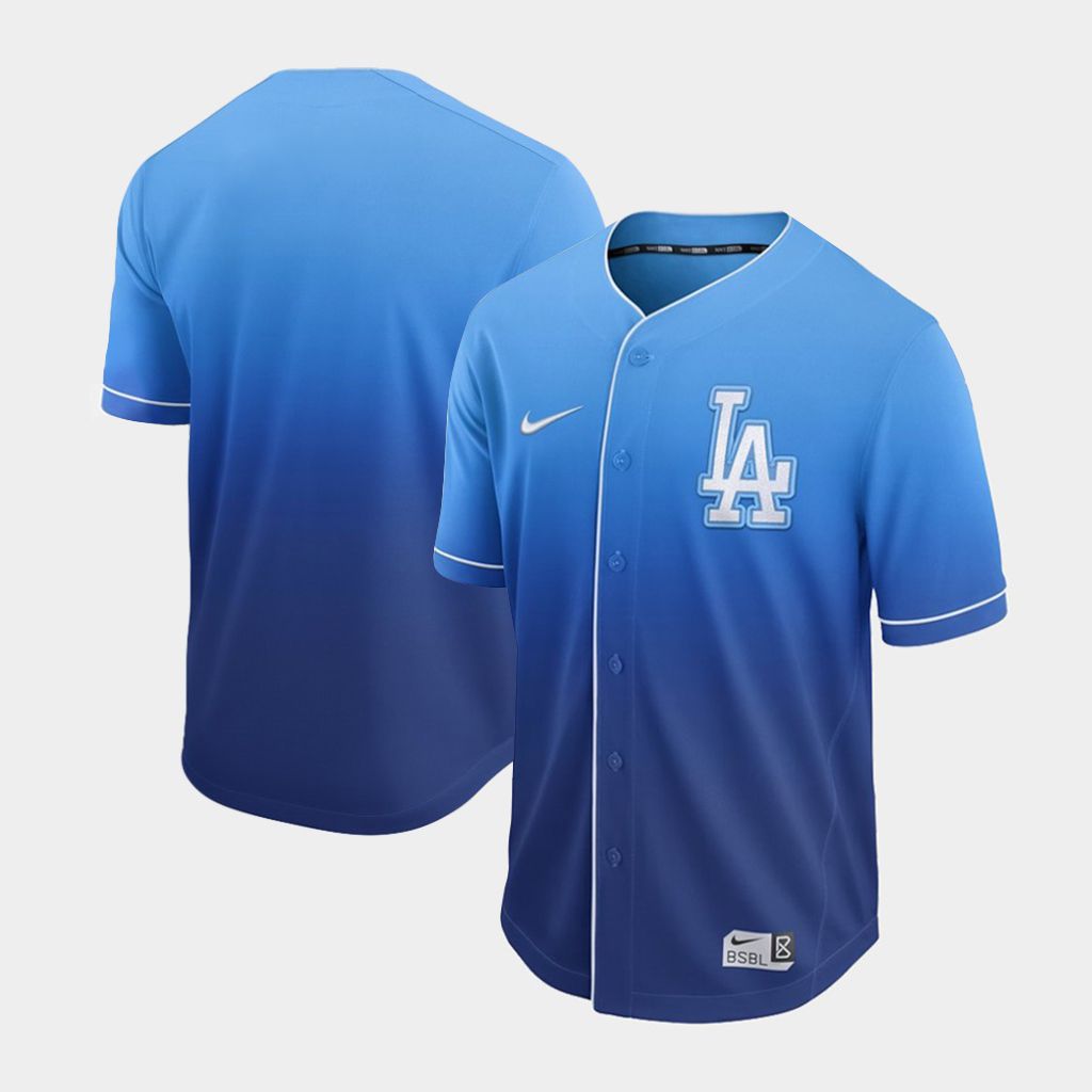Men Los Angeles Dodgers Blank Blue Nike Fade MLB Jersey->los angeles dodgers->MLB Jersey